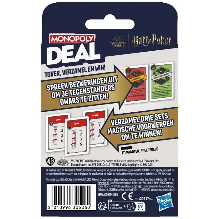 Monopoly Deal Harry Potter, Jeu de cartes rapide 15 min, Hasbro Games, Dès 8 ans-4