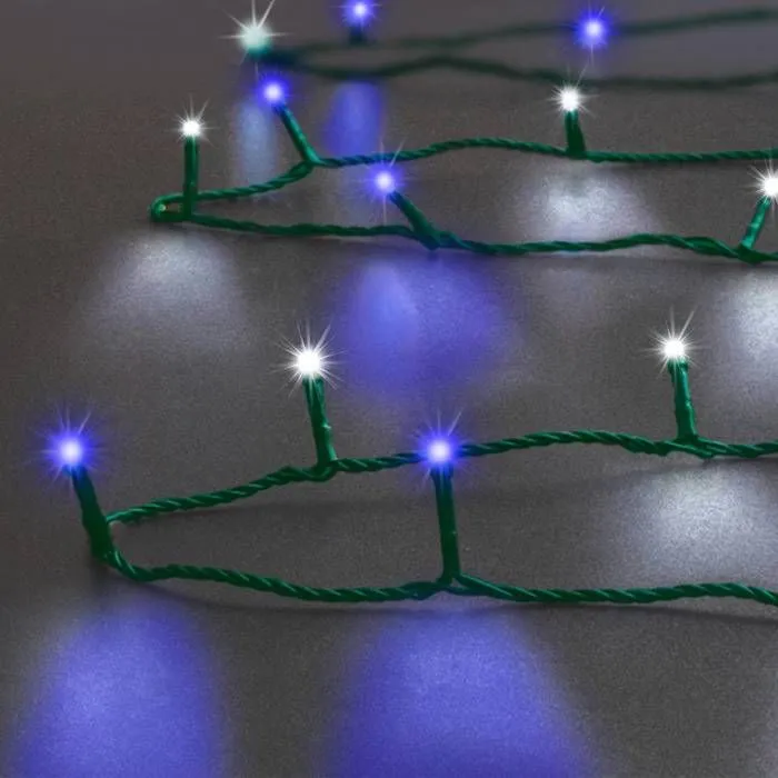 Guirlande de Noël extérieur 2000 LED blanc froid/bleu 50m  Feeric lights & christmas-0