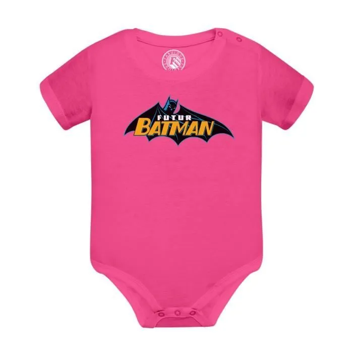 Body Bébé Manche Courte Rose Futur Batman Héros Film-0