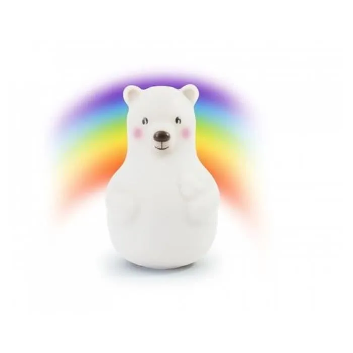 Veilleuse - PABOBO - Ours Lumicolor - Détecte les couleurs - Lumière blanche chaude - Rechargeable USB-0