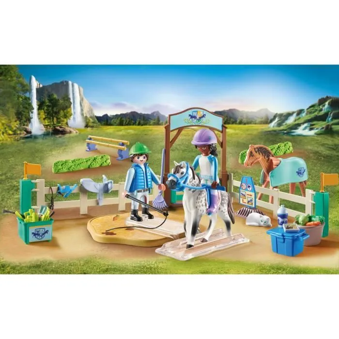 PLAYMOBIL 71637 Arène d'équitation, Horses of Waterfall, 67 pièces, Dès 5 ans-1