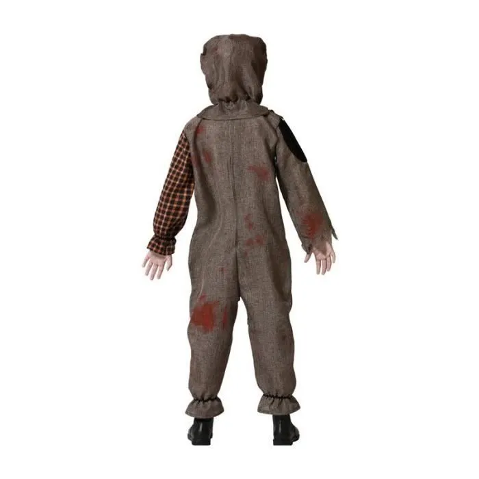 Déguisement Enfant Poupée Vaudou - ATOSA - Costume Halloween - Marron - Imitation lin et tartan-1