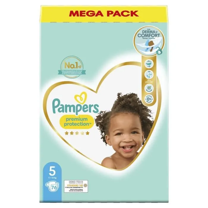 PAMPERS Premium Protection Taille 5 - 76 Couches-8