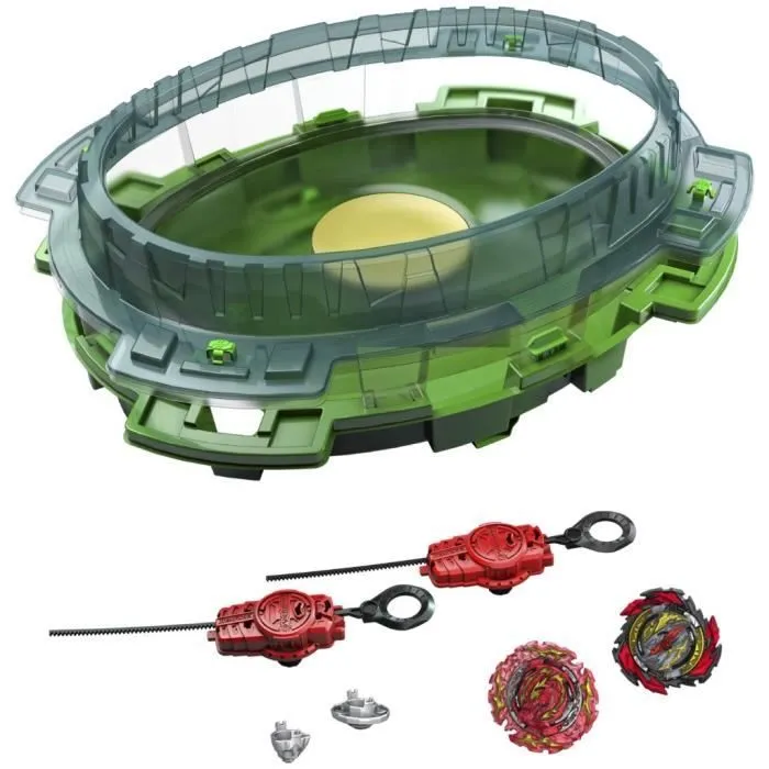 Set de combat Beyblade Burst QuadDrive avec arène Beystadium Interstellar Drop, 2 toupies de compétition-0