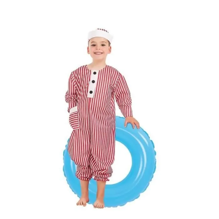 Déguisement Baigneur Vintage Garçon - Disfrazzes - Blanc Multicolore - Extérieur - 3 ans-0