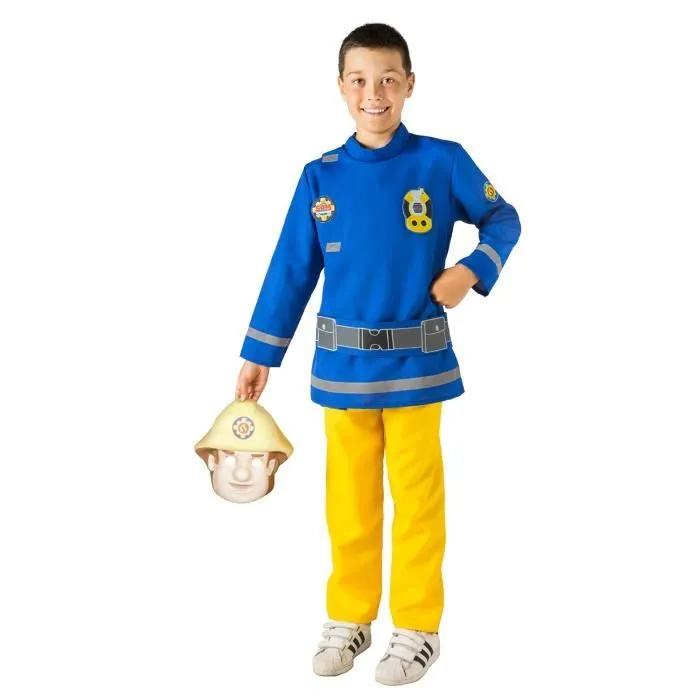 Déguisement Sam le pompier pour garçon - CIAO - Costume Sam le pompier - Taille 5-7 ans - Bleu, jaune-0