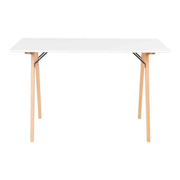 Bureau scandinave Vangsa blanc/bois - House Nordic - 60 - Bois - Panneaux de particules-1