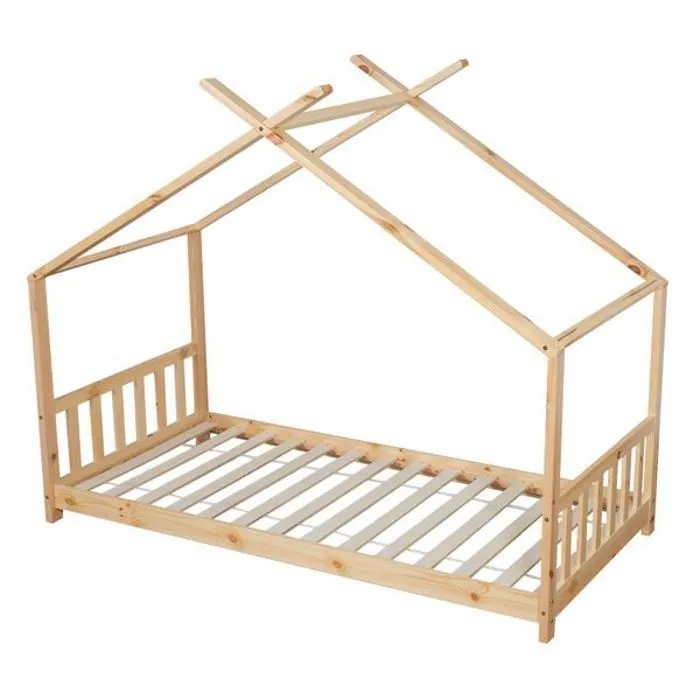 Lit cabane pour enfant 190x90cm en bois GASPARD-3