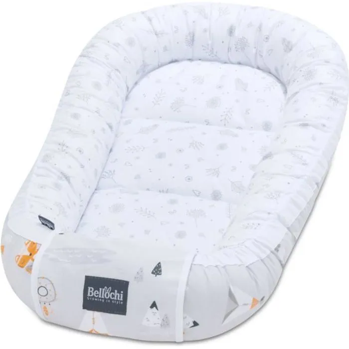 Bellochi Reducteur de Lit Bebe Cale Bebe pour Lit Cocon Bebe - 100% Coton 90 x 60cm - Nid de Bebe Baby Nest - Apanatschi-0