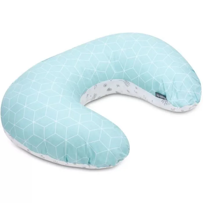 Bellochi Coussin D'allaitement avec Housse Coussin Allaitement 40x60 cm - 100% Coton - Gris-1