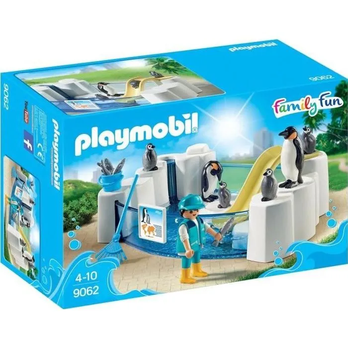 PLAYMOBIL - Family Fun - Bassin de Manchots - Aquarium - Jouet pour Enfants de 4 Ans et Plus-0