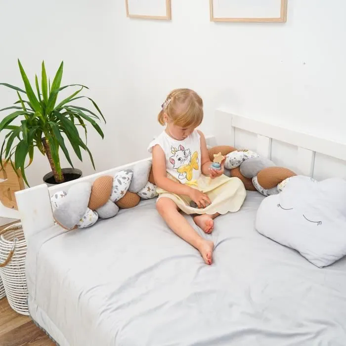 Oreiller doudou Oreiller enfant décoration 300 cm - Oreiller déco moelleux chambre d'enfant cerf tressé-3