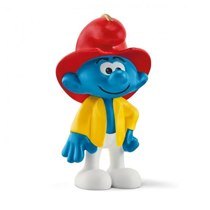 Figurine Schtroumpf - SCHLEICH - Schtroumpf Pompier - Blanc - Coloris Unique - Intérieur-3