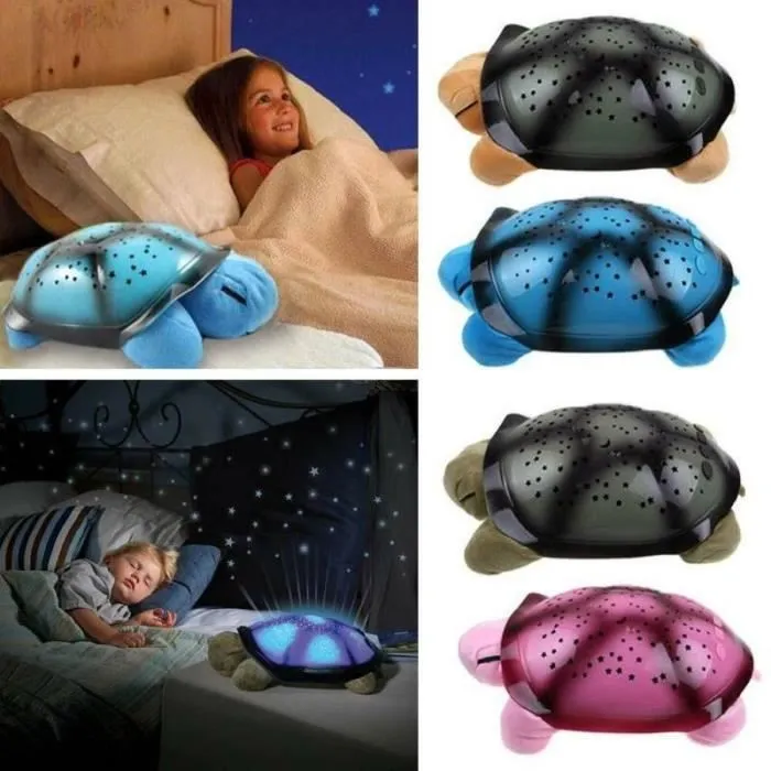 Veilleuse Projecteur Bébé - SENSBUN - Tortue Musicale - LED Lumière Nuit Enfant Fille Garçons - Vert-2