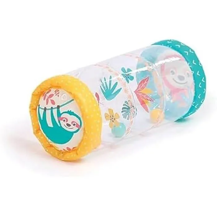 Cylindre Gonflable - LUDI - Baby Roller Paresseux - 45 x 20 x 20 cm - Dès 6 Mois - Multicolore-0