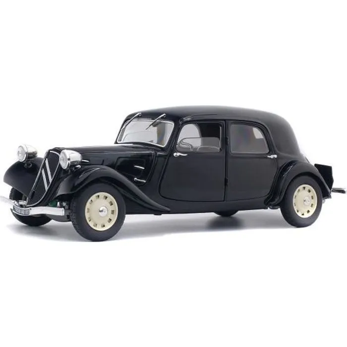 Voiture miniature de collection SOLIDO - Citroën Traction 11 Cv Blach 1937 - Blanc - 1/18 ème en métal-0