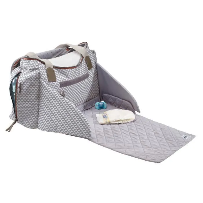Sac à langer Sydney II - BEABA - Modulable - Grande contenance - Rangements multiples - Gris Corail-2