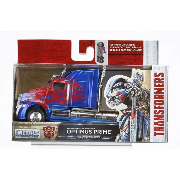 Jouet - JADA TOYS - Transformers The Last Knight - Optimus Prime Western Star 5700 XE Phantom métal-2