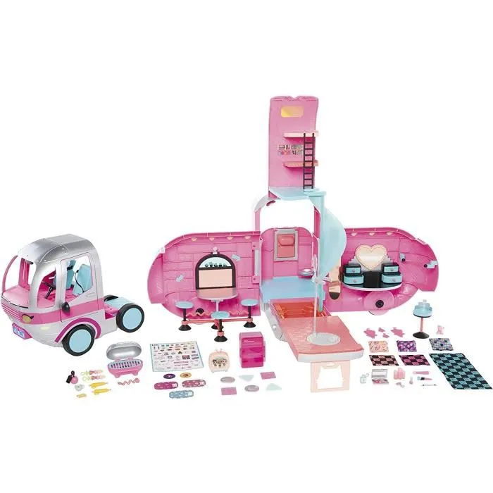 Camping-car Glamper 4-en-1 L.O.L. Surprise OMG - Argent Métallique-0