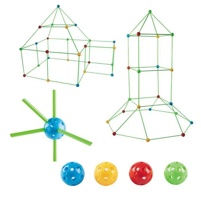 Kit de construction lumineux pour enfants - 175 pièces - Fort - Jouets de Construction - Enfants-2