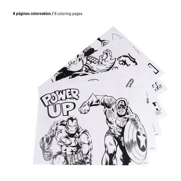 Kit de Coloriages - Marvel - 24 pièces - Feutres, Peinture Aquarelle, Crayons de Couleur-2