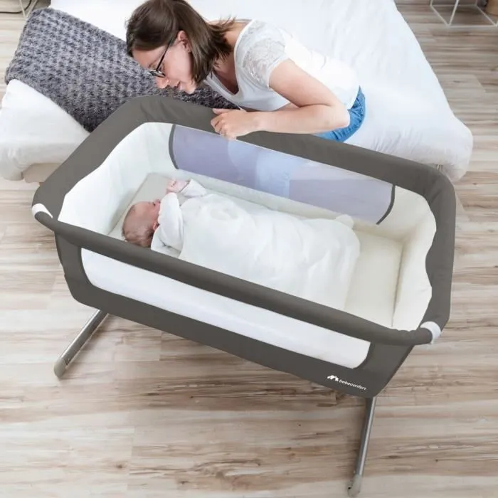 BEBECONFORT CALIDOO lit cododo, berceau bébé, lit bébé, de la naissance jusqu'à 9 kg, Tinted graphite-2