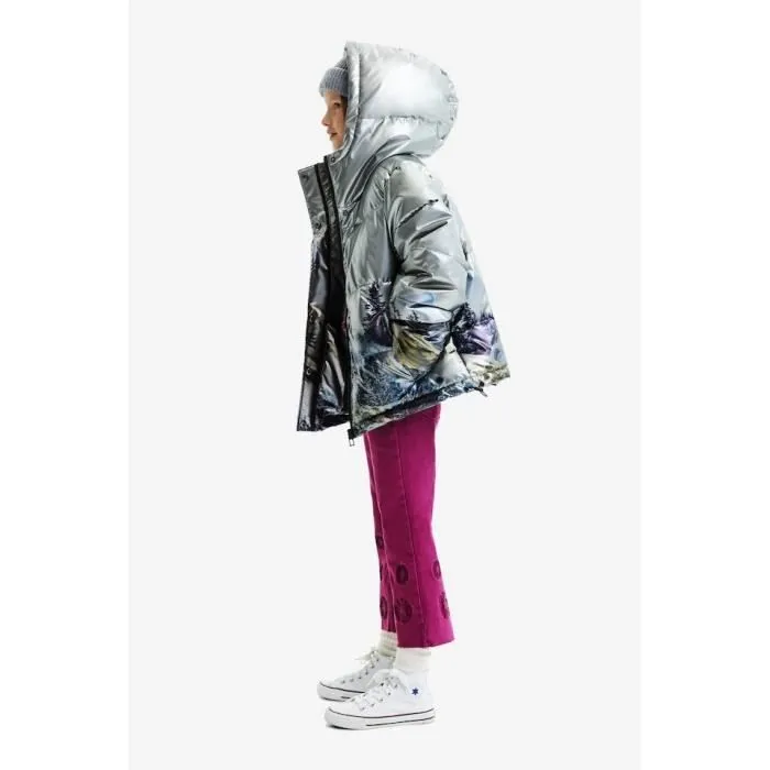 Doudoune fille Desigual Infinito - gris - 11/12 ans-3