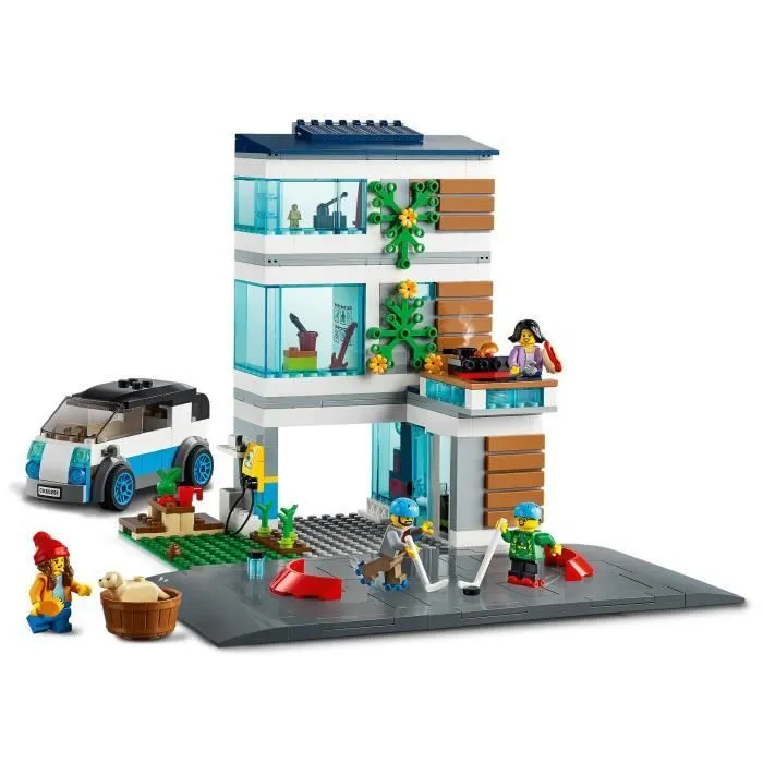 LEGO® City 60291 La maison familiale, Jeu de construction écologique avec plaques de route et figurines-1