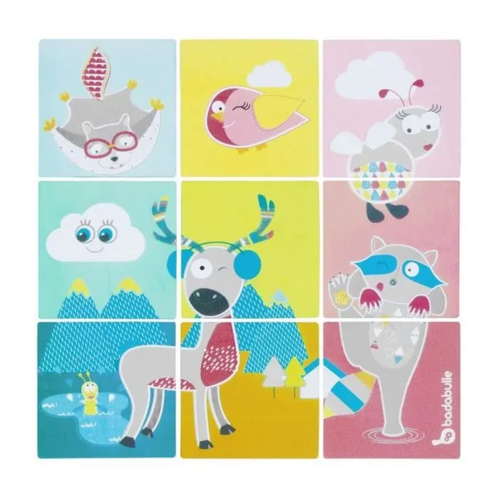 BADABULLE - Puzzle de bain - 9 pièces - Mousse compacte - Éveil et motricité - Multicolore-0