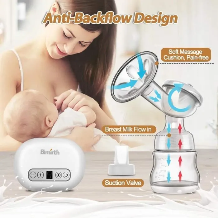 PIMPIMSKY Tire-lait Electrique Double Pompage Super Silencieux Grand Écran LCD Tire-lait pour Nouveau-né Bébé-2