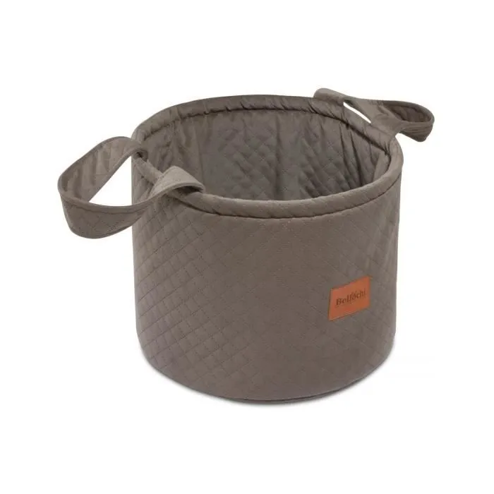 Bellochi Panier Rangement Enfant - Pliable et Universel Panier Rangement Jouet - Velours Doux - 33x40cm Brun-0