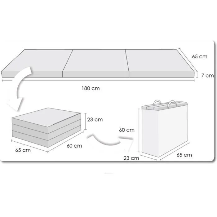 Matelas d'appoint pliant - motif circuit de voiture-2