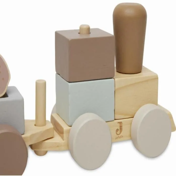 Jouet train en bois - Jollein - Ferme - Animaux de ferme - 100% FSC - 15x15x15 cm-1