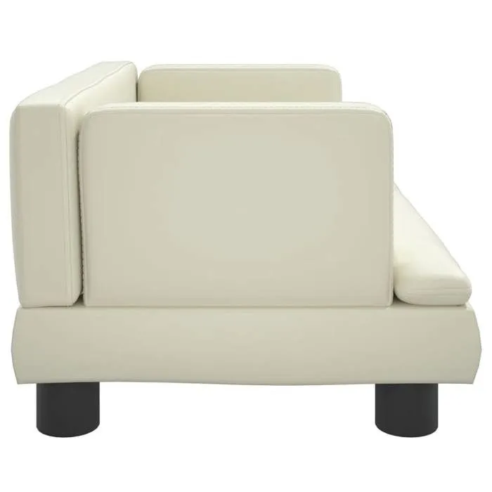 vidaXL Canapé pour enfants crème 60x40x30 cm similicuir, mini canapé, mini canapé-chaise, mini canapé pour enfants, canapé 3196325-4