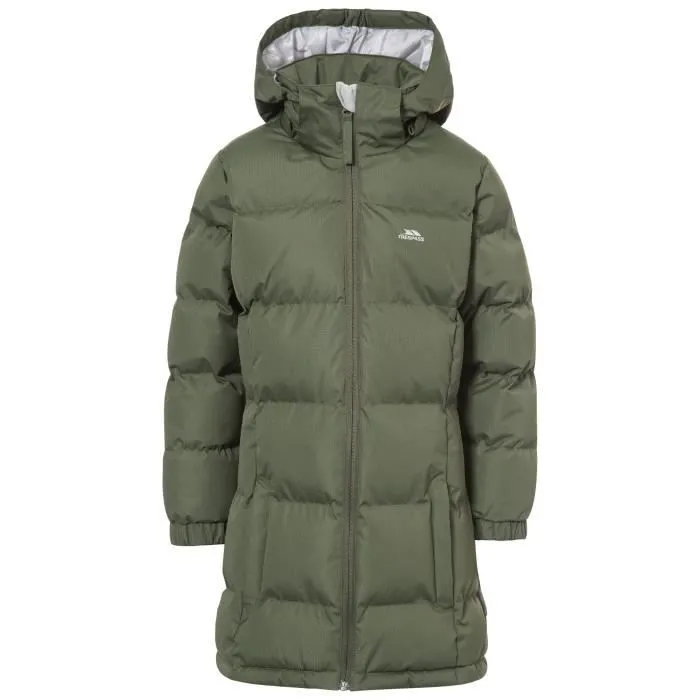 Veste hiver fille - TIFFY - Imperméable - Respirante - Vert - Capuche ajustable-0