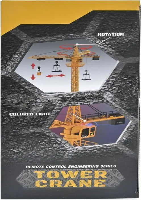 Crosslander® Pro Grue Géante - Dominez le chantier avec cette imposante grue télécommandée, dotée de sons et d'effets lumineux !-4