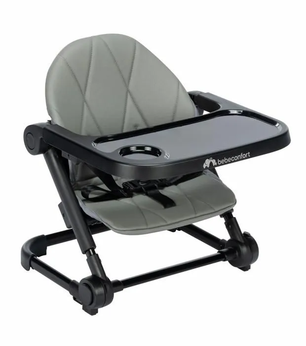 BEBECONFORT Réhausseur bébé pliable Moly, de 6 mois à 3 ans, Mineral Gray-0
