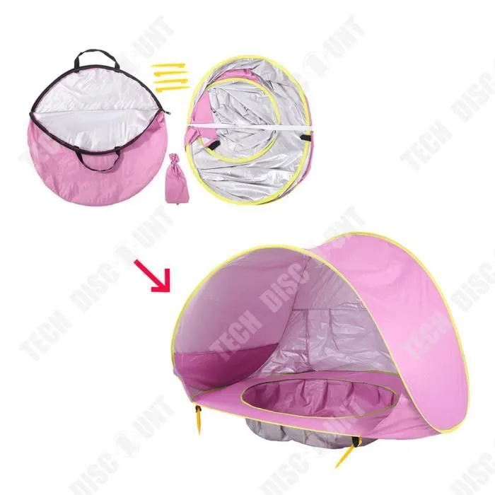 TD® Tente de plage Pop Up Pool avec piscine UV 50+ Piscine de plage détachable Convient pour tente de protection pour enfants-1