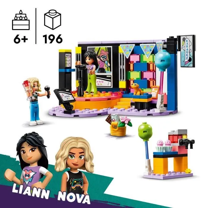 LEGO® 42610 Friends Le Karaoké, Jouet Musical avec Poupées et Figurines Liann et Nova et un Gecko-1