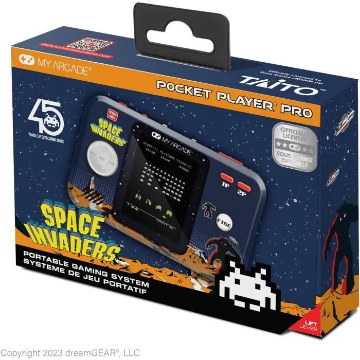 Console de jeu Pocket Player PRO - Space Invaders - Jeu rétrogaming - Ecran 7cm Haute Résolution-0