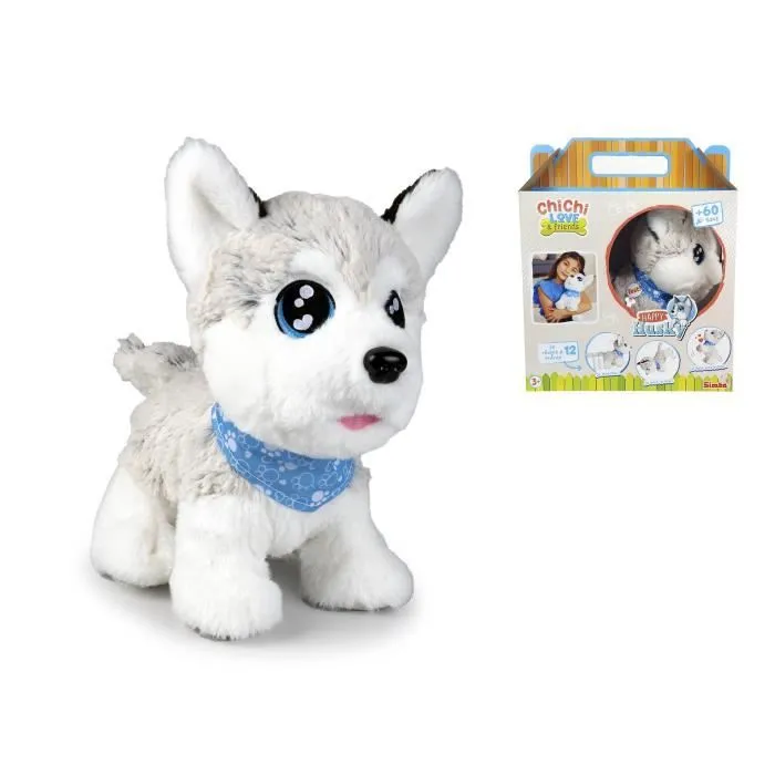 Peluche Chi Chi Love Husky interactif - 30cm - 12 commandes vocales - 60 sons différents - dès 4 ans-2