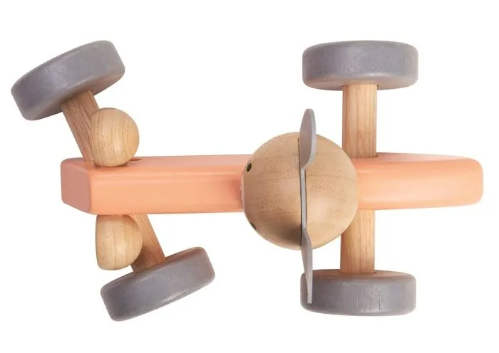 Plan Toys - Lapin bolide de course pastel - TROUSSELIER-0