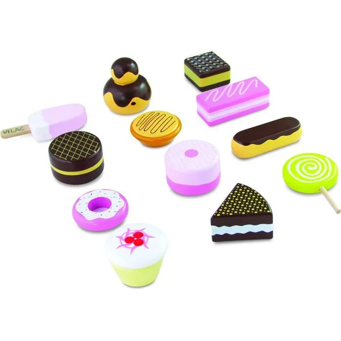 Jouet en bois - VILAC - Ma Jolie Pâtisserie - Enfant - Mixte - Violet - A partir de 3 ans-0