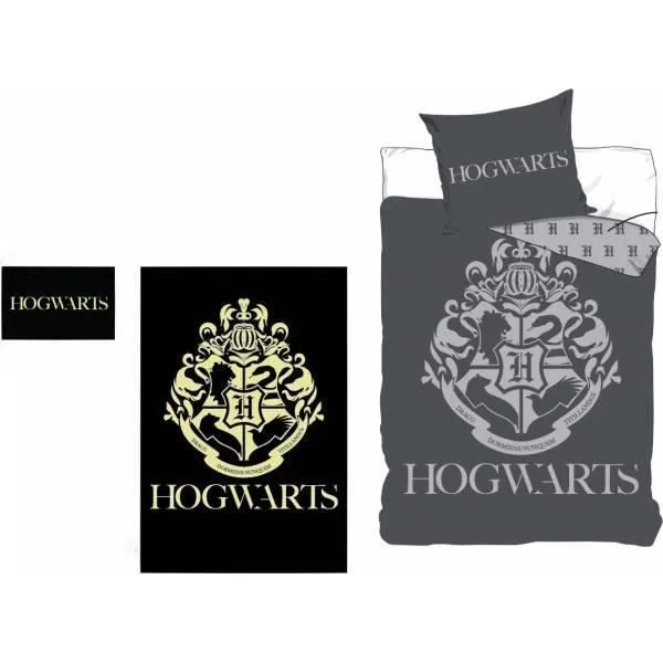 Harry Potter - Parure de couette 140x200 + taie d'oreiller + Drap housse 90x190 - HOMEROKK-0