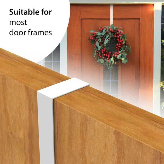 Ansio - ANSIO 7323 - Support de Couronne de Noel pour Porte d'entree, 31,7 cm, pour decoration de Noel - Lot de 1 - Blanc-3