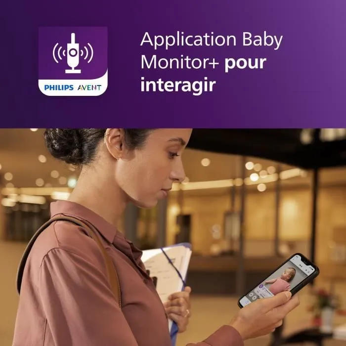 Ecoute-bébé vidéo - PHILIPS AVENT - Premium connecté - SCD971/26-6