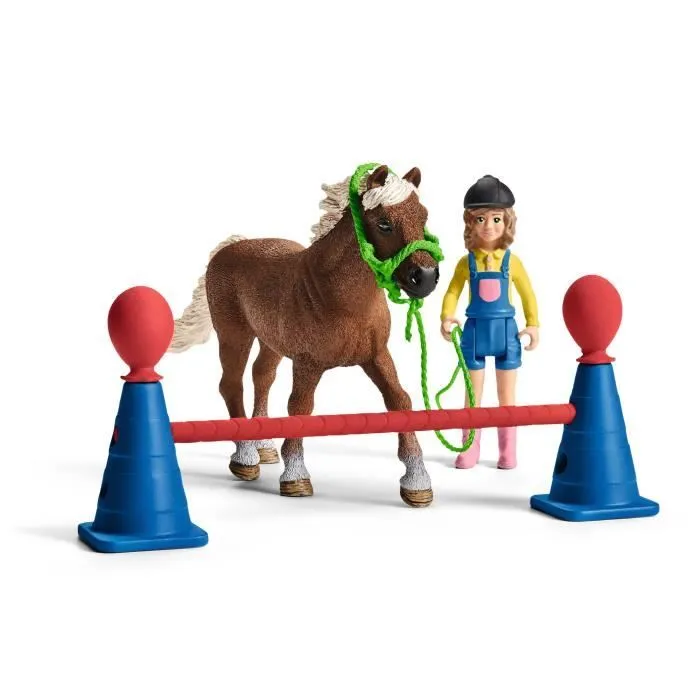 Coffret d'Entraînement Agilité Équestre avec Cheval Schleich, Dresseur et Accessoires - Ensemble Équestre de 41 Pièces - Cadeau-4