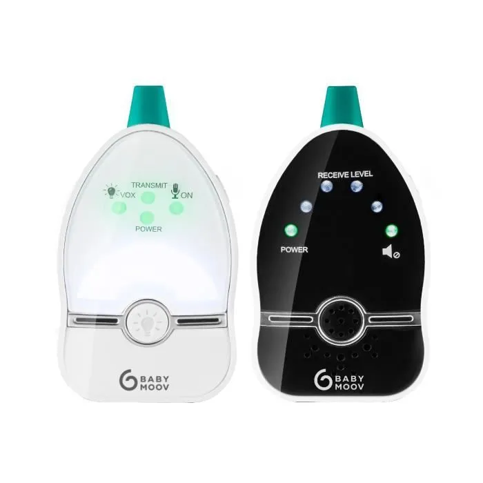 Babymoov Babyphone Audio Easy Care, Faible Emission d'Ondes & Economie d'énergie, Labellisé Long Time, Portée 500m-0