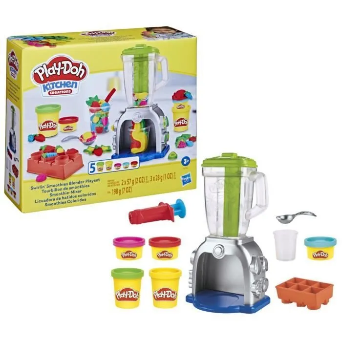 Play-Doh, Tourbillon de smoothies, jouet de cuisine factice avec pâte à modeler, loisirs créatifs pour enfants, Dès 3 ans-8