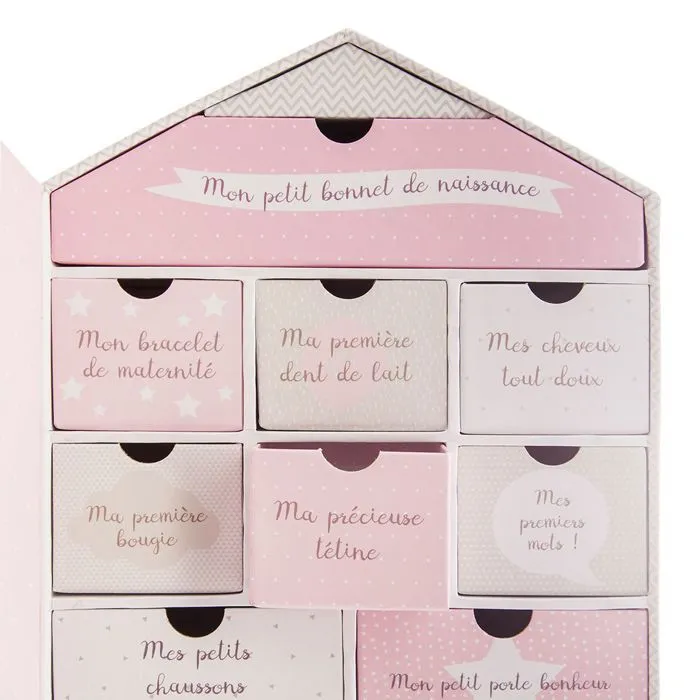 Atmosphera Kids - Coffret de naissance Maison - 21 x 30 cm - Rose-3